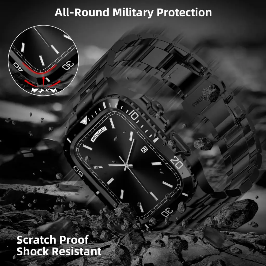  ġ  Ÿ η ƿ ̽  Ʈ, ݼ  Ŀ ׼, iwatch ø 8 6 5 4 SE 7 Ʈ, 44mm, 45mm