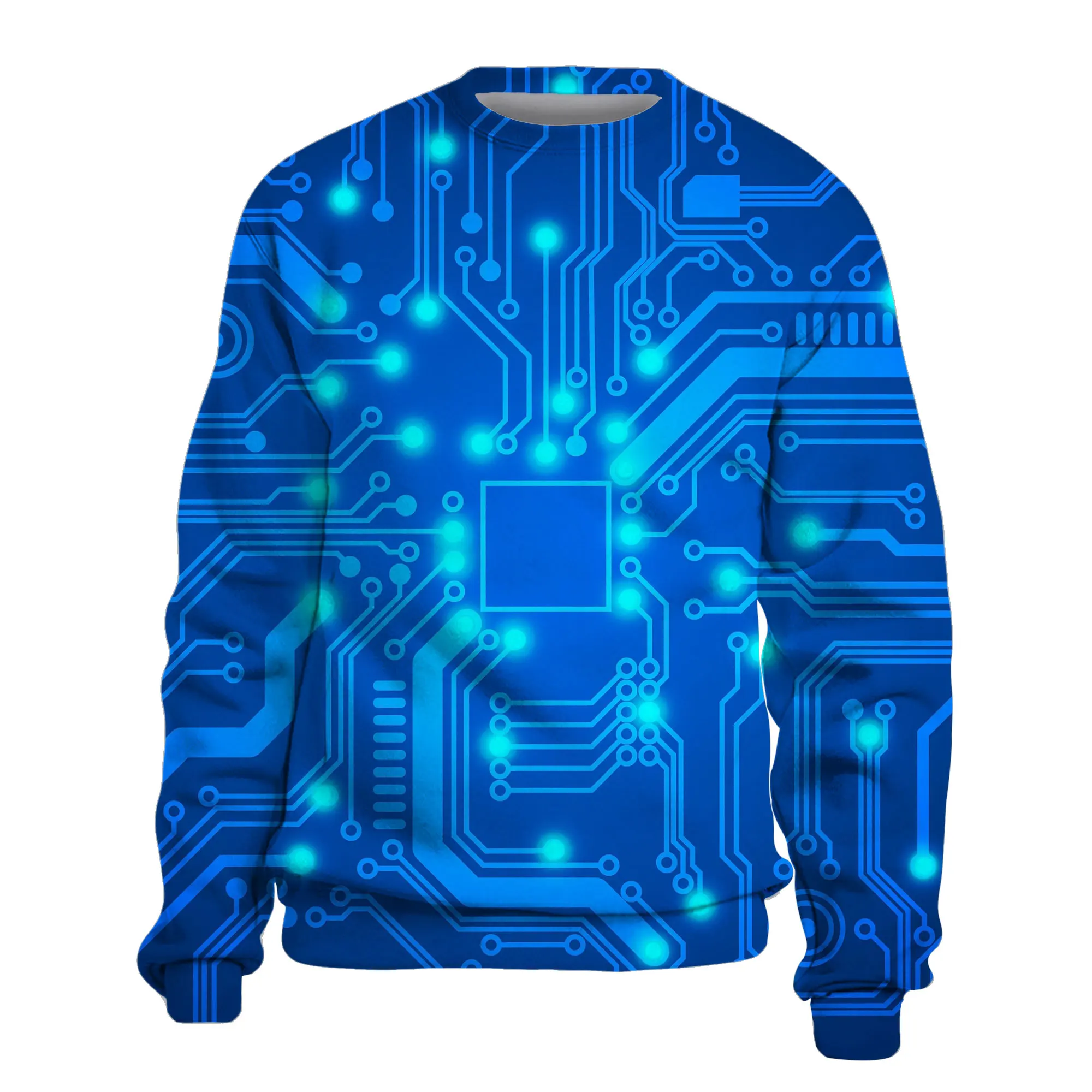 

Autumn Winter 3D Men's Fleece Hoodies Circuit Board Printed Hooded Sweatshirts Men Women Fashion Casual Funny Jacket