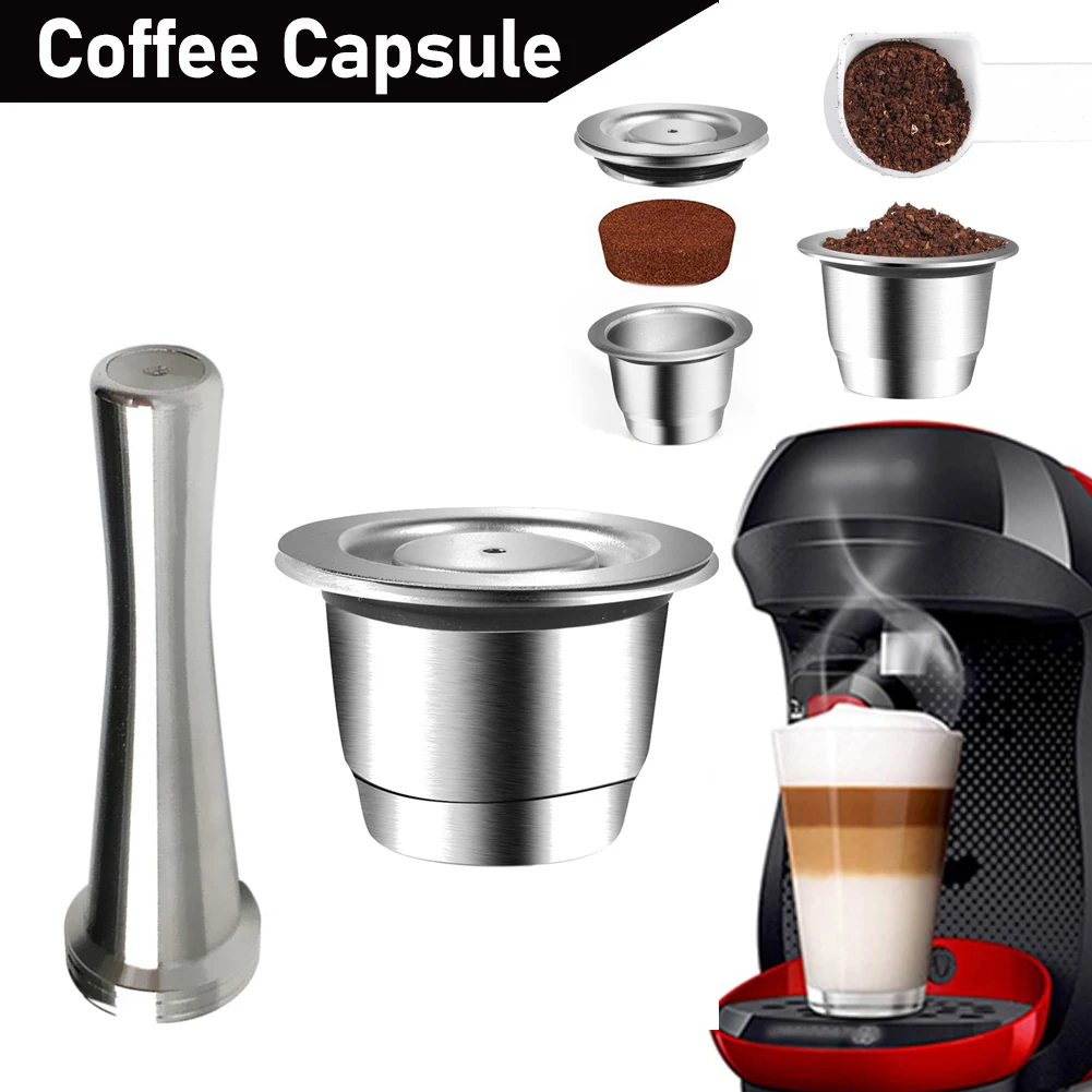 Per Nespresso Capsule Di Caffè Riutilizzabili In Acciaio Inox Ricco Crema Espresso Filtri Riutilizzabili Pod Con Tamper Per Caffè