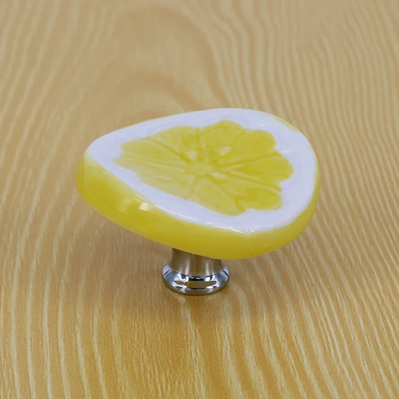 קרמיקה קבינט וידיות ארון דלת מגירה מושך לעיצוב בית לימון צורת ריהוט Knob