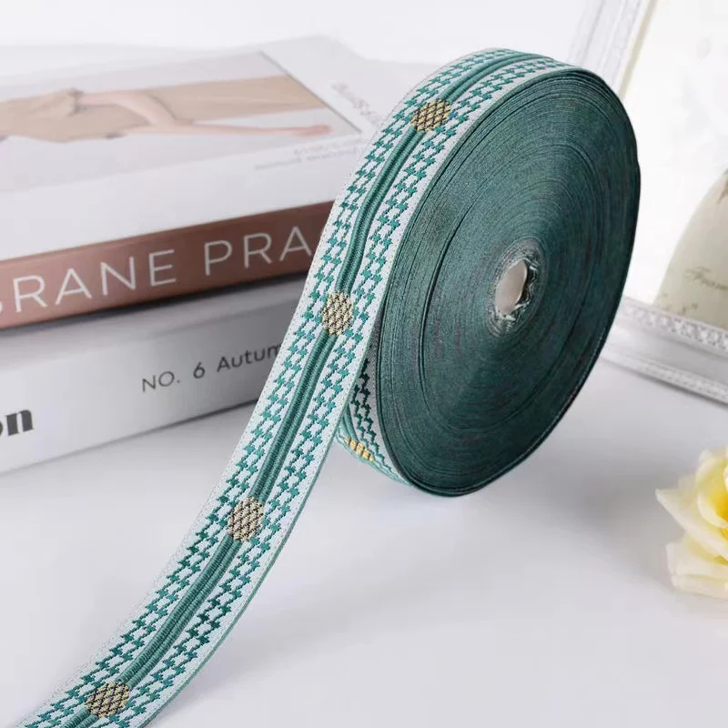 

25Yards Embroidery Lace Woven Jacquard Ribbon Trims Pattern For Curtain Sofa Clothing Straps Accessory DIY Sewing Fabric
