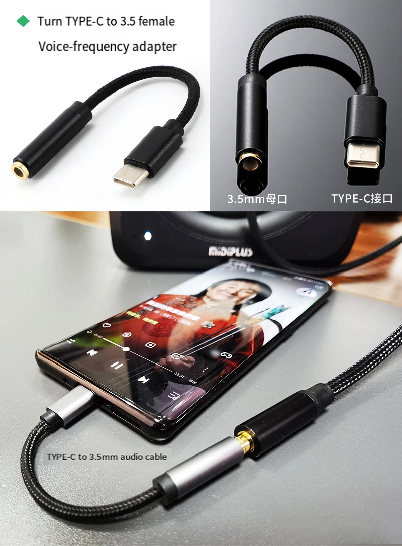HiFi 3,5mm auf Dual RCA/6,35mm, Typ-C auf 3,5mm/RCA/XLR, Lightning auf 6,35mm/RCA/XLR Audiokabel 1,5-15m – Detail 1