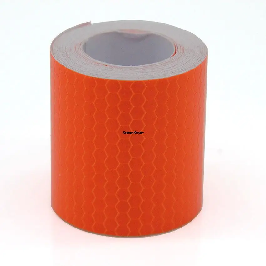 5cm*5M Reflective Tape Safety Warning Orange Reflect Sticker Waterproof Reflectors Protective Strips Film Auto Motorcycle Decals