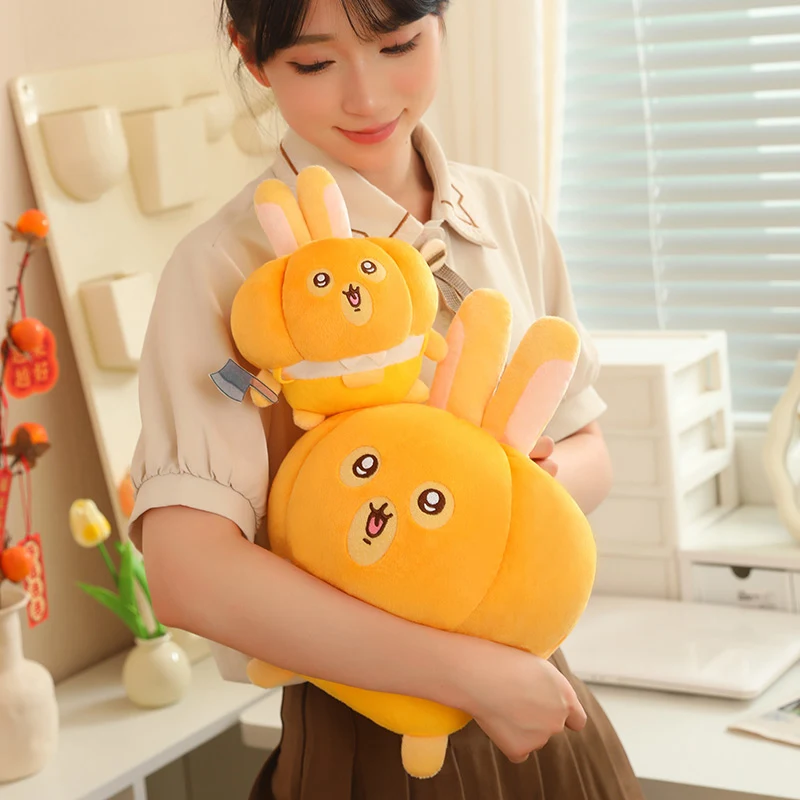 Cute Pumpkin Rabbit Plush Toy Soft Stuffed Doll for Christmas
