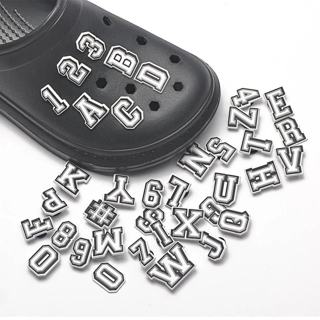 Alphabet A-Z Letters Glow in the Dark Shoe Charms Garden Croc Accessories  Decoration Fit Kids Adults Gifts