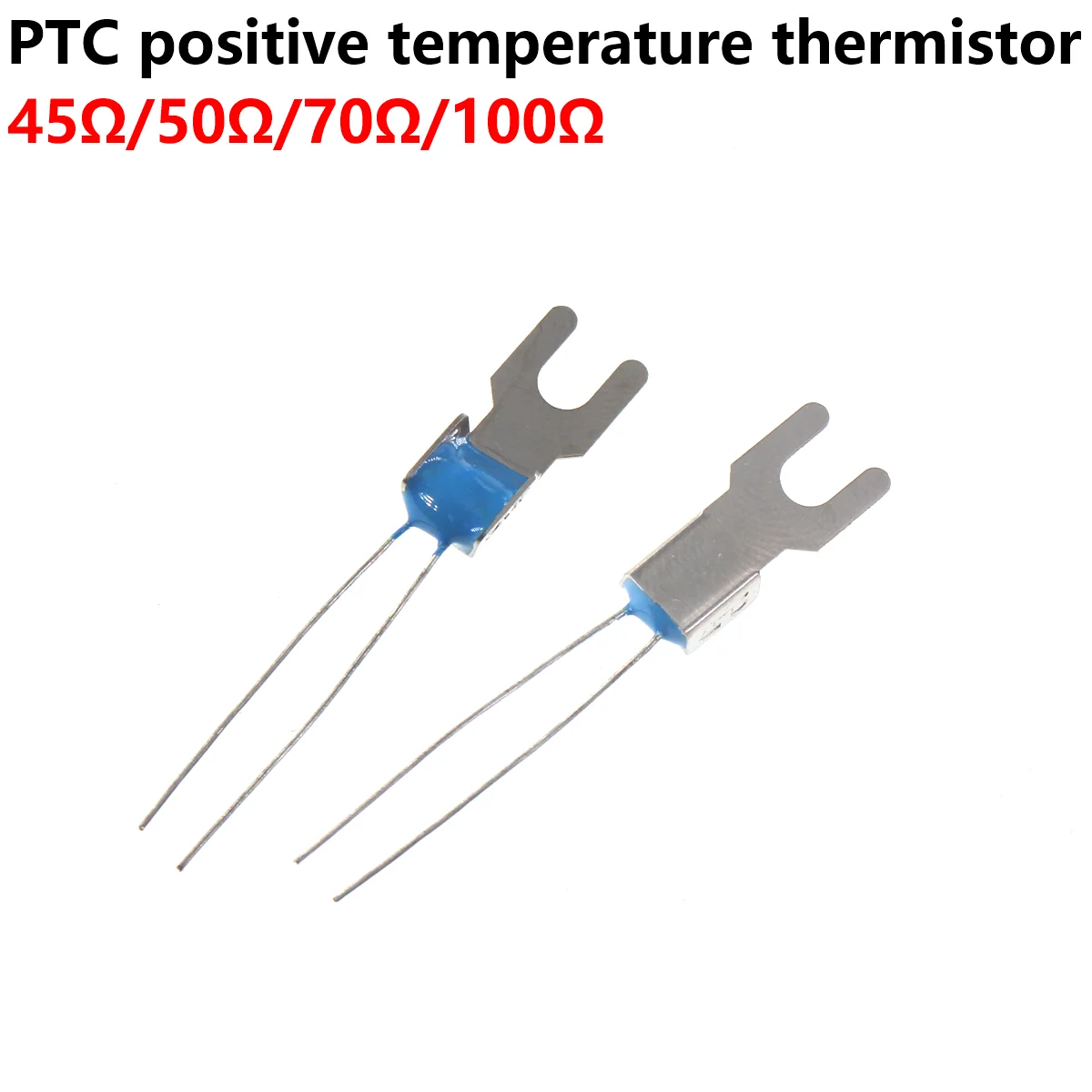 10pcs PTC positive temperature thermistor 45/50/70/100 with fork overheating protection sensor MZ6 series Curie 45 degrees