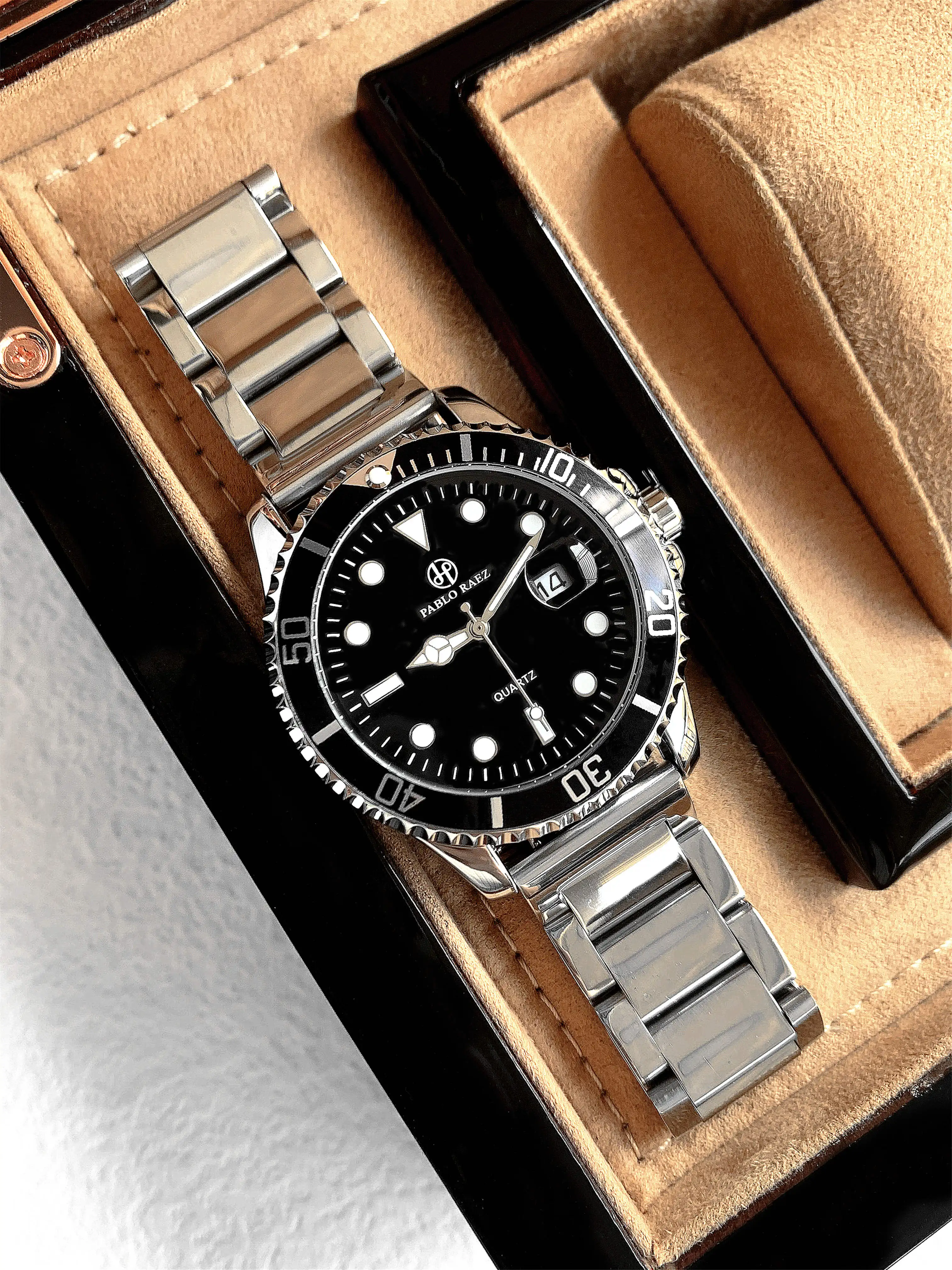 PABLO RAEZ Luxury Men Quartz Watch Waterproof Date Luminous Wristwatch Stainless Steel Men's Watches Male Clock Sports Reloj 4