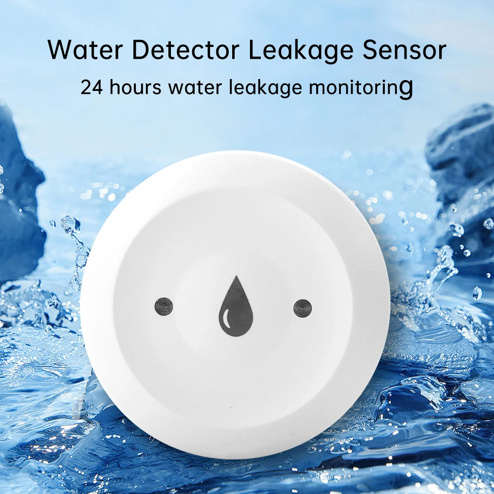 

Tuya Zigbee 3.0 Water Immersion Sensor Smart APP Remote Monitoring Water Leakage Detector Water Leak Alarm 3V