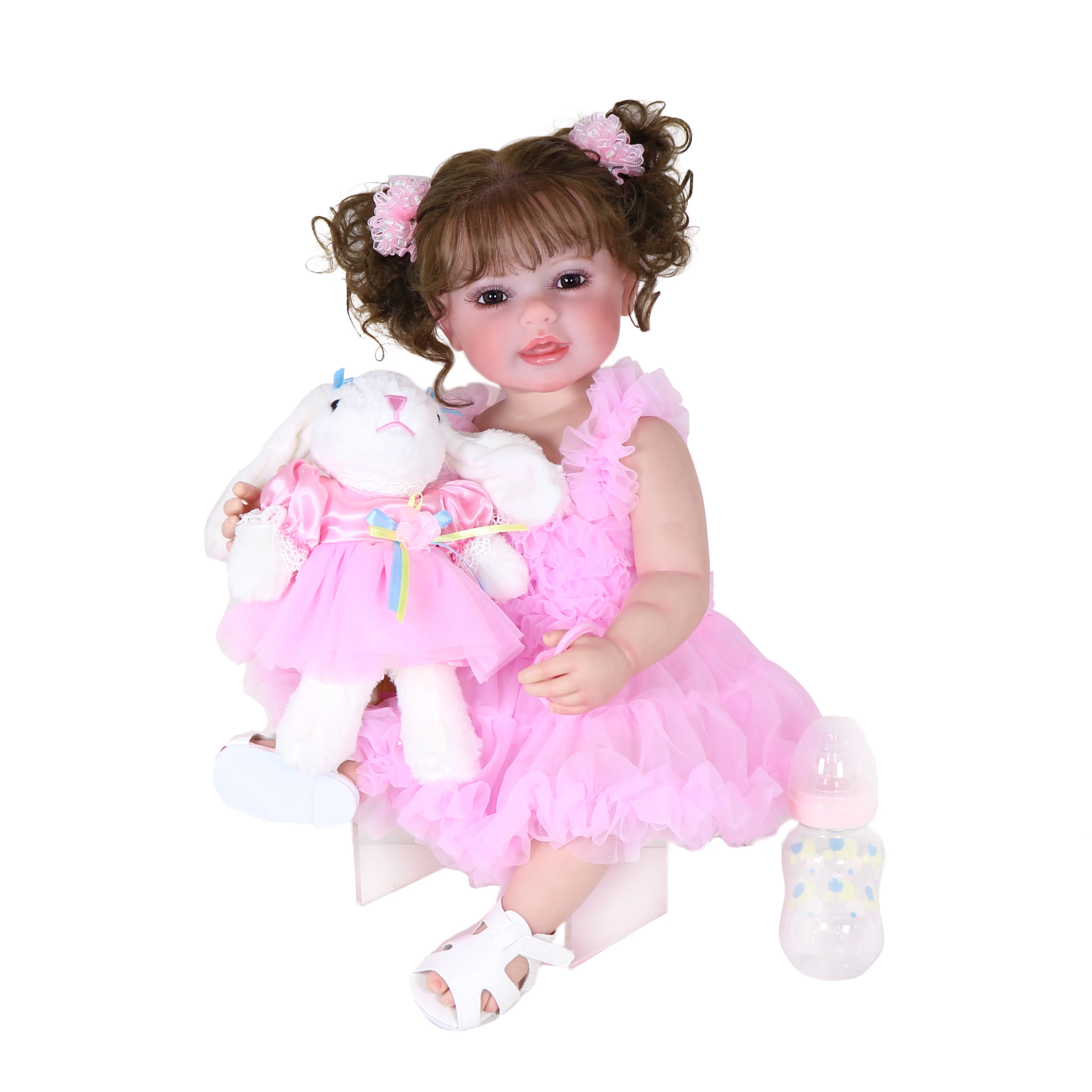 Reborn Toddler Girl Doll -22 inch Happy Dance with 3D Painted Skin Visible Veins and Soft Full Vinyl with Rooted Hair/Christmas 5