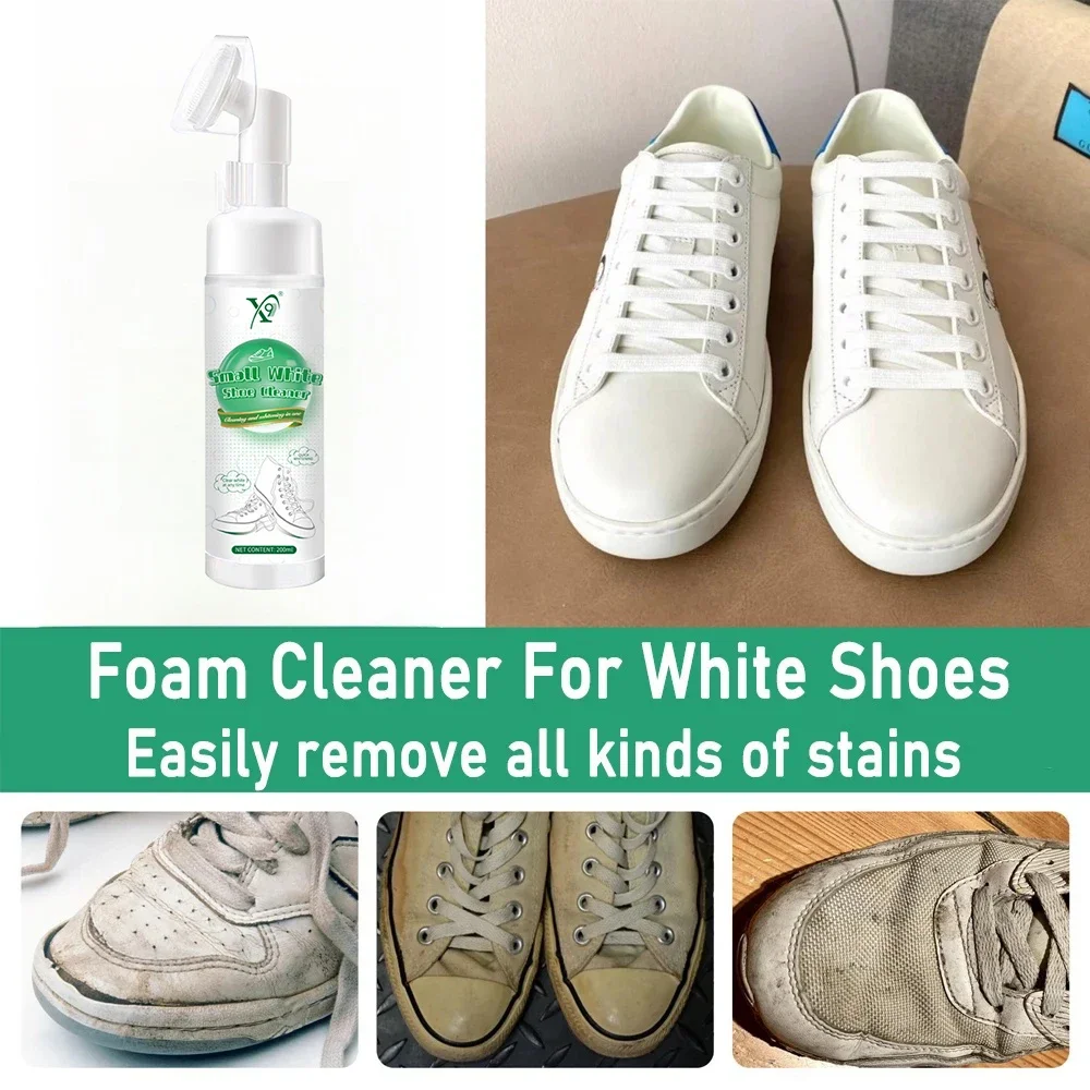 Foam Cleaner For White Shoes Whiten Cleaning Stain Dirt Remove Yellow Spray Foam Cleaner Decontamination White Shoes Cleaning 5