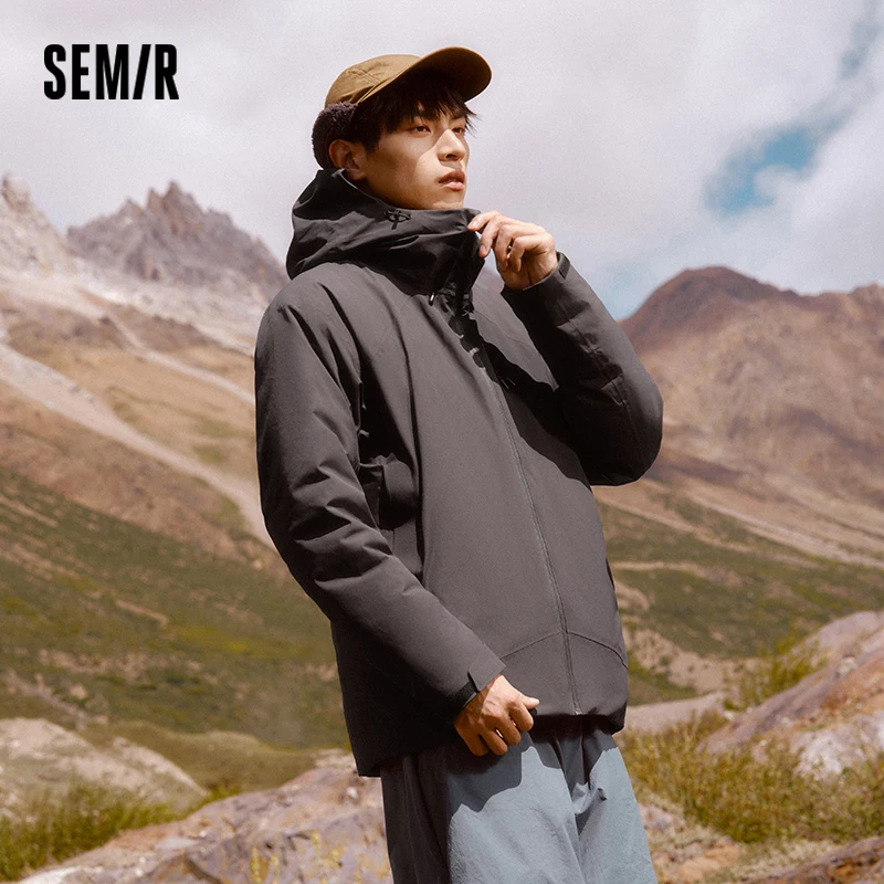 Semir Down Jacket Men Rainproof and Windproof Parka Winter New Warm Casual Outerwear
