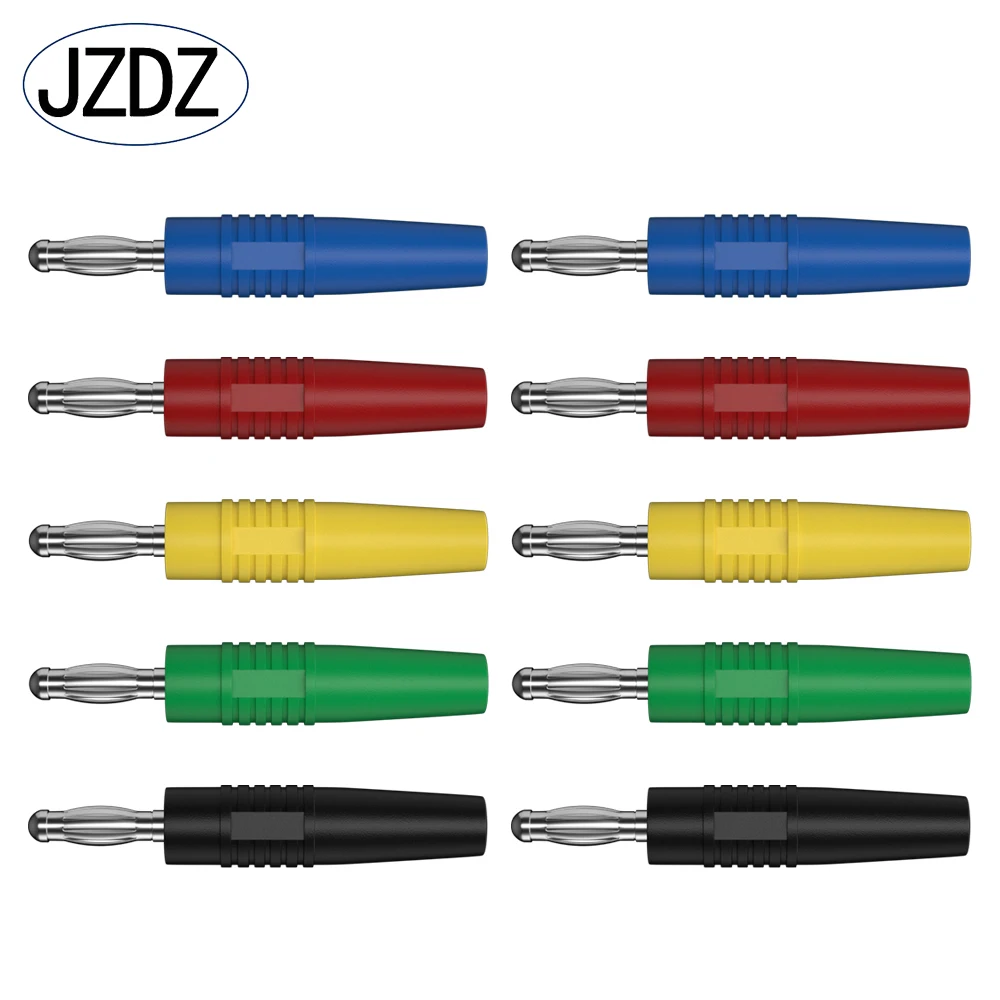 JZDZ 10PCS 4MM Bananenstecker Vernickelt Bananenstift Elektrischer Steckverbinder Zubehör J.10012