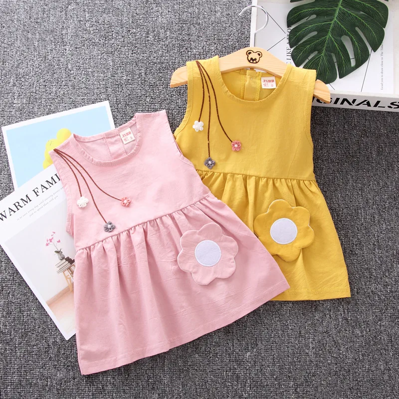 

Kids' Skirt Summer New Baby Girl Sweet Fashion Sleeveless Vest Girl Lace Dress