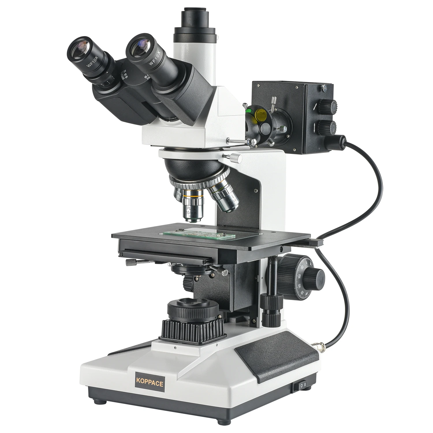 

KOPPACE 50X-400X Metallurgical Microscope Upper and Down Lighting System Eyepiece PL10X