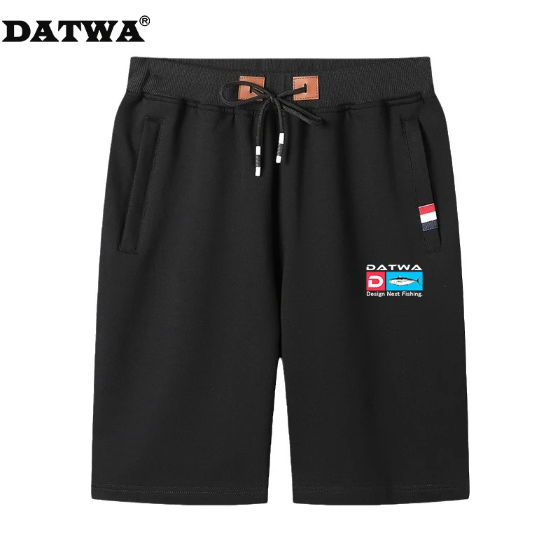 Datwa Fishing Shorts, Outdoor Sports Men's Zippered Pockets, Summer Work Leisure Breathable Knitted Cotton Loose Beach Shorts