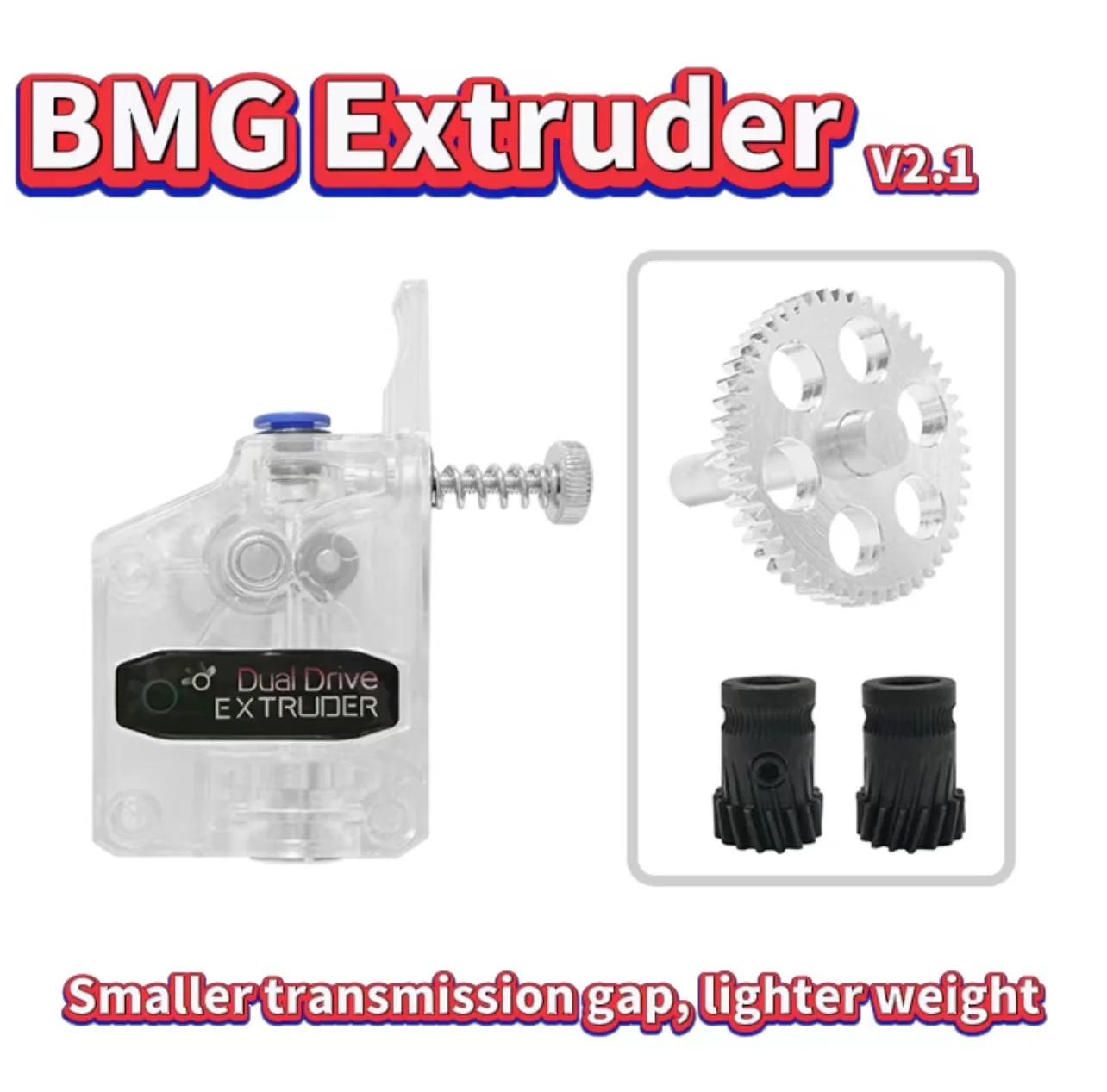 

B M G Dual Drive Extruder Short and Long Range HRC60 A2 steel Gears Extrusion Bowden 1.75mm for 3D Printer E3D V6 CR10 Ender 3