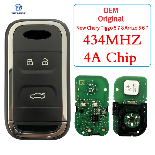 Coque de clé télécommande intelligente à 3 boutons pour voiture, pour Chery  Tiggo 5 Tiggo 7 Tiggo 8 Arrizo 5 6 7 - AliExpress