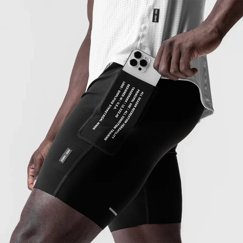 Men's Sports Leggings Compression Shorts Summer Quick Dry Fit Joggers Gym Fitness Workout Short Pants Basketball Running Tights