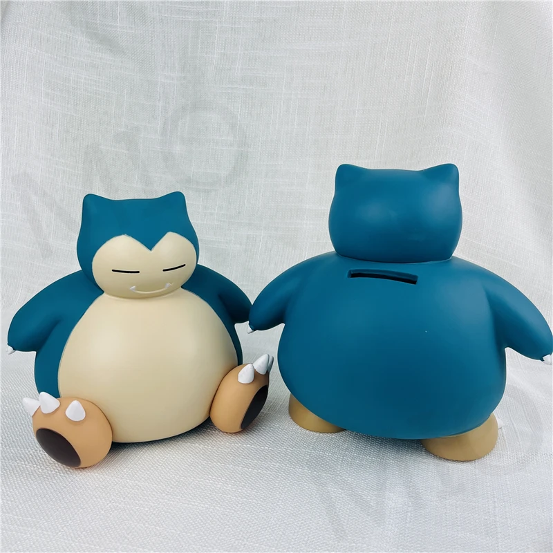 

Pokemon Pikachu Anime Peripheral Snorlax Piggy Bank Toys Pokect Monster Cartoon Vinyl Snorlax Coin Collection Model Kids Gifts