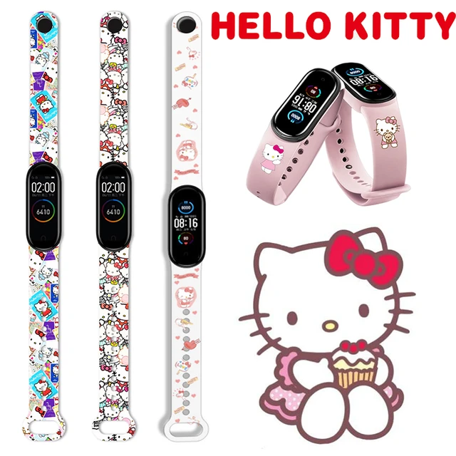 Hello Kitty Smart Watch Electronic Watch Cute Led Sports Waterproof  Children Cartoon Quartz Wrist Watch Girls Silica Gel Clocks - T-shirts -  AliExpress