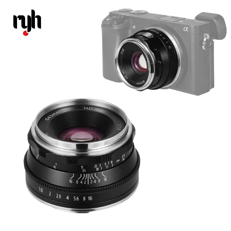Messa A Fuoco Manuale Con Obiettivo Prime F1.8 Da 25Mm Per Fotocamera Mirrorless Sony E-Mount A6500 A6000 A5100 A5000 Nex7 Nex6 Nex5 F3K 5Knactr A7 Sr