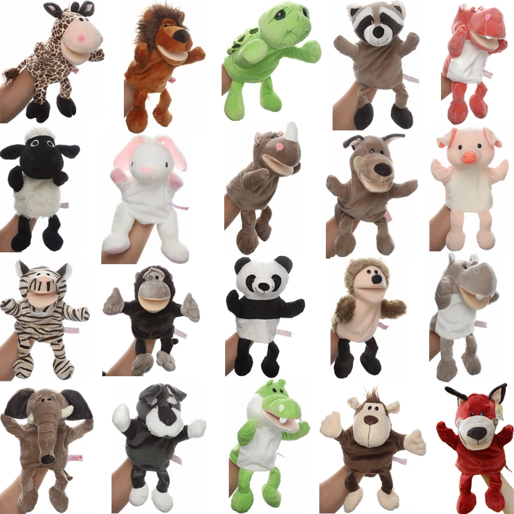48 Styles 30cm Hand Puppet Baby Educational Animal Hand Puppets Cartoon