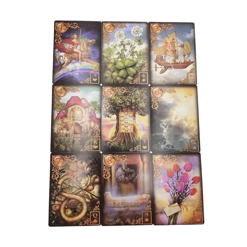 44pcs/set Reverie Lenormand Tarot Deck Cards Fate Divination Tarot Card Board Game With Online Guidebook For Adult Children Game 5