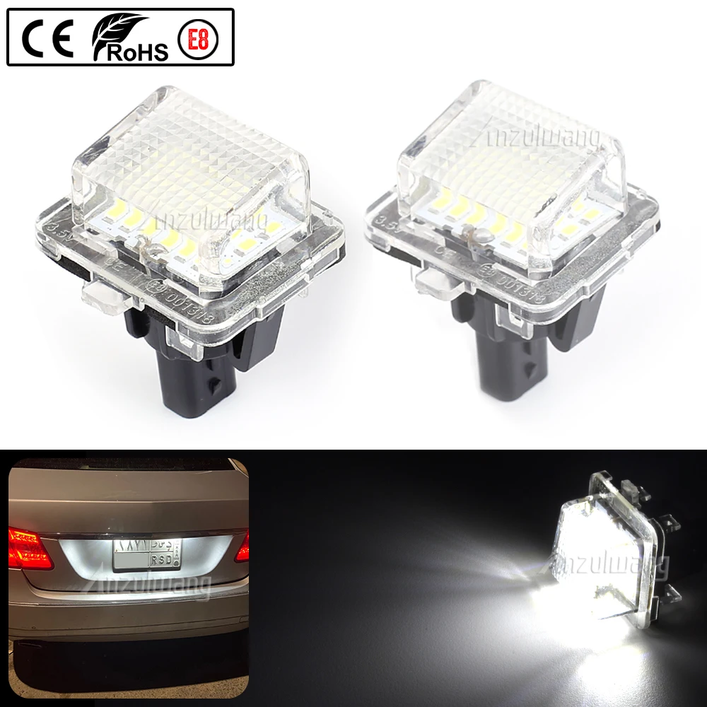 

2 Pcs Canbus LED License Plate Light Car Number Lamp Luces For Mercedes Benz CLA Class W204 W221 W212 W216 W166 W231 C117 R172