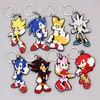 Sonics Keychain Double-sided Cartoon Keychain Anime Movie Derivative Peripherals Backpack Pendant Accessories Kids Birthday Gift 1