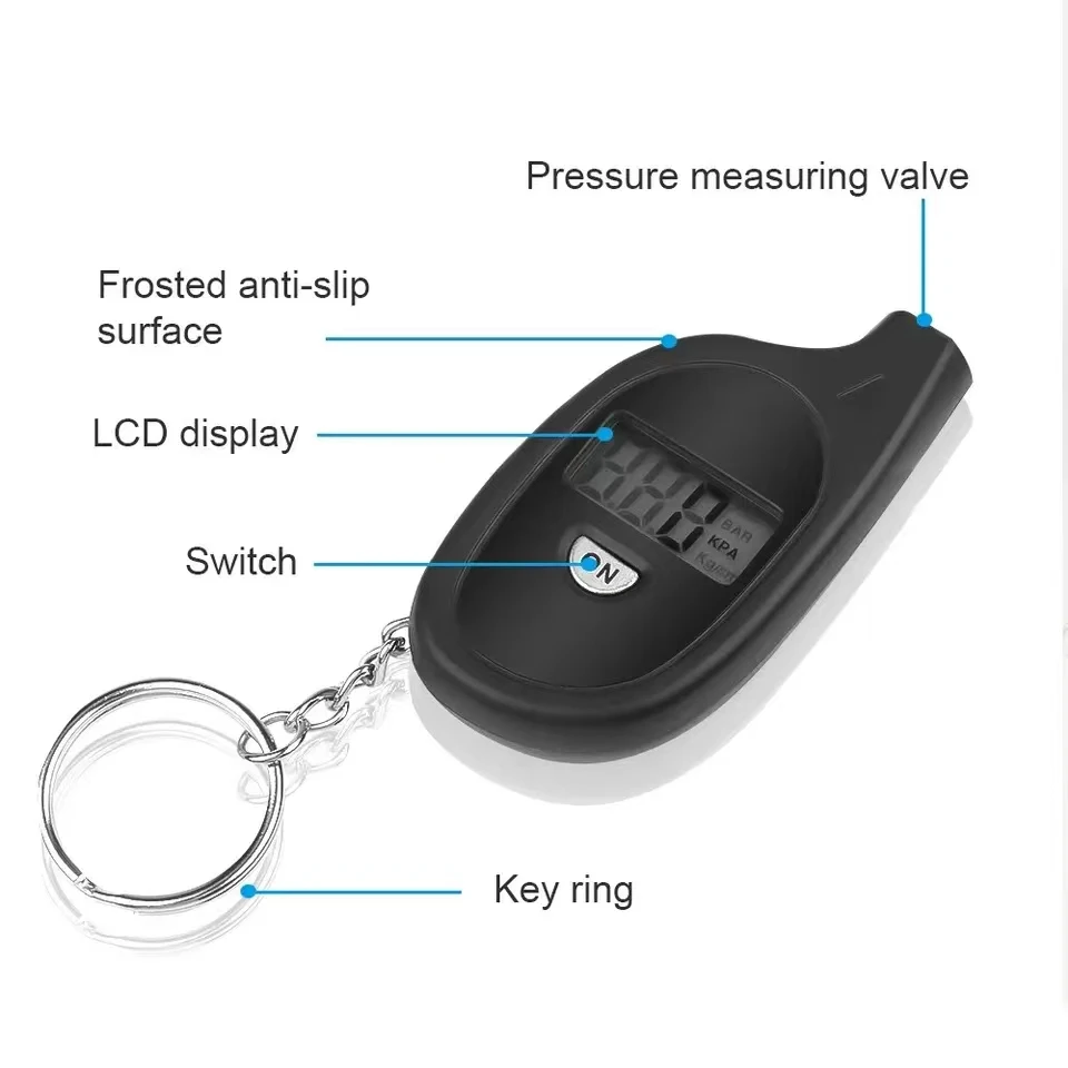 Tire Gauge Digital With LCD Display Car Tire Air Pressure Tester Meter Auto Car Motorcycle Tire Safety Alarm Testing Tools 6
