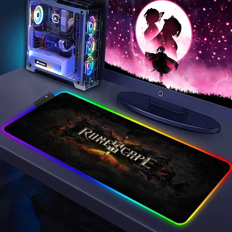 

Large RGB Mouse Pad xxl Gaming Mousepad LED Mause Pad Gamer Copy Runescape Mouse Carpet Big Mause Pad Desk Pad Mat with Backlit