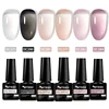 6PCS/SET Nail Polish Gel Set Autumn Black Nude Color Glitter Semi Permanent Soak Off UV Nail Art Manicure Varnish Supplies Kit 1