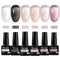 6PCS/SET Nail Polish Gel Set Autumn Black Nude Color Glitter Semi Permanent Soak Off UV Nail Art Manicure Varnish Supplies Kit 1