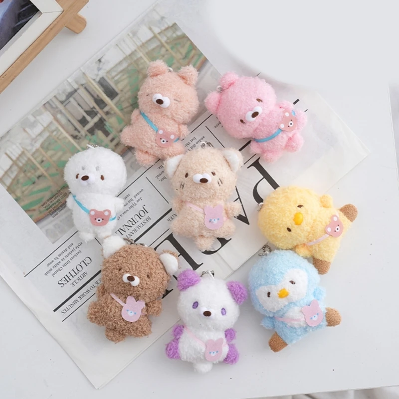

Cartoon Animal Shape Keychain Plush Keychain Gifts for Girls Teens Women