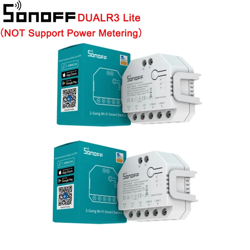 Interruptor de cortina inteligente Wi-Fi de doble relé SONOFF DUAL R3