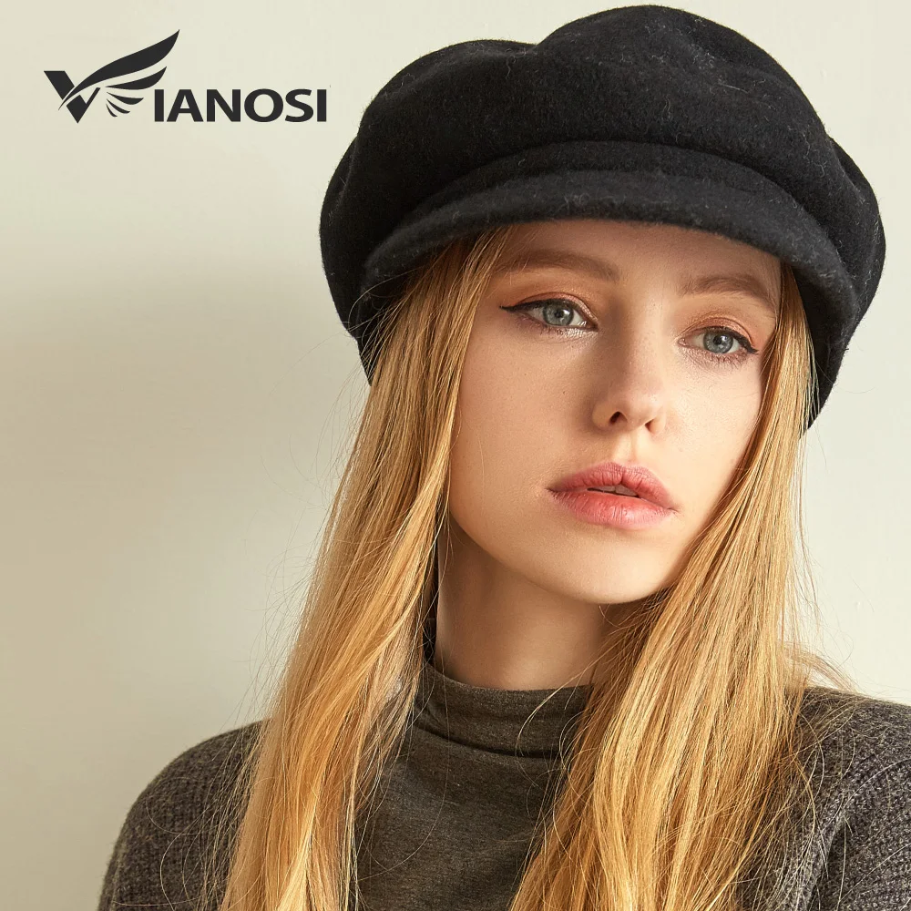 Retro Beret Hats Women Fashion Warm Solid Color Spring Autumn Winter Caps Ladies Daily Accessory Gifts Wool Newspaper Hat