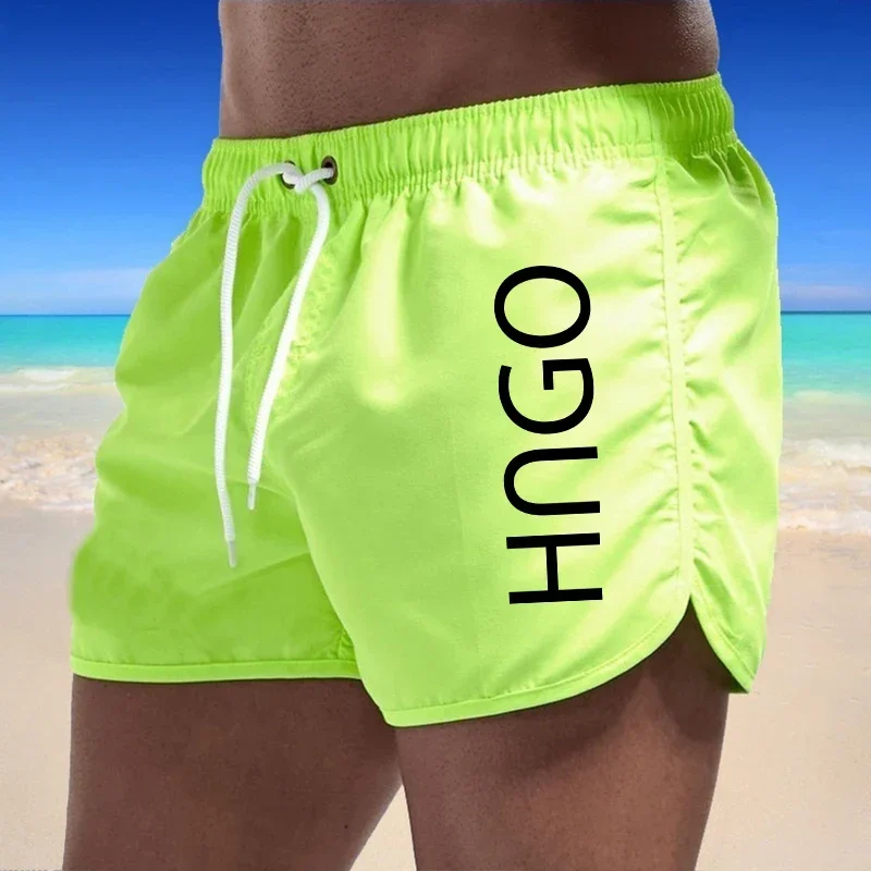 2024 Trend New Men Lightweight Swim Shorts Quick Dry Low Waist Beach Shorts Sexy Men's Swimsuit Trunk Summer Surf Shorts
