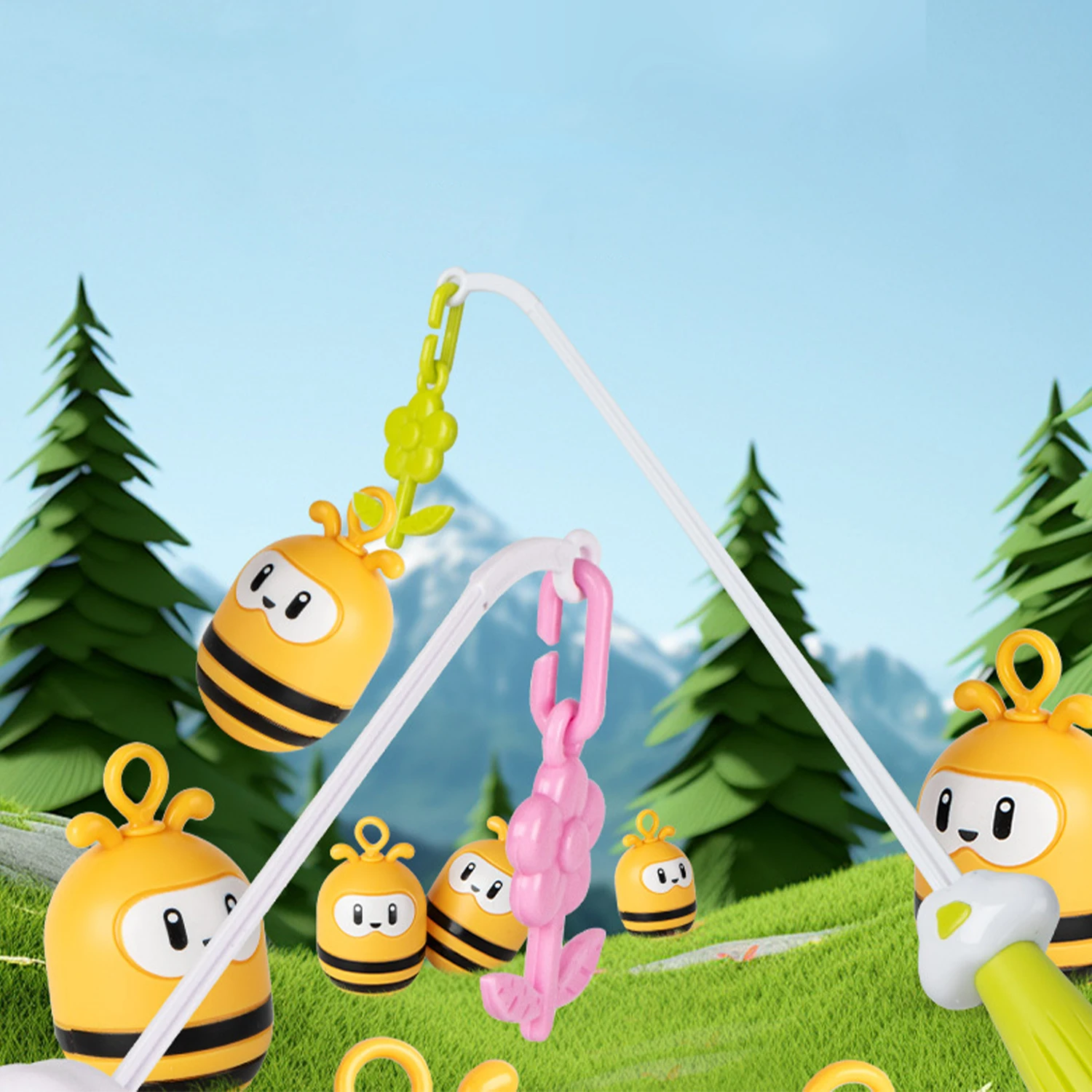 Children's 2-in-1 Inverted Bee Fishing Toy Male and Female Early Education Puzzle Fishing Game Set 2