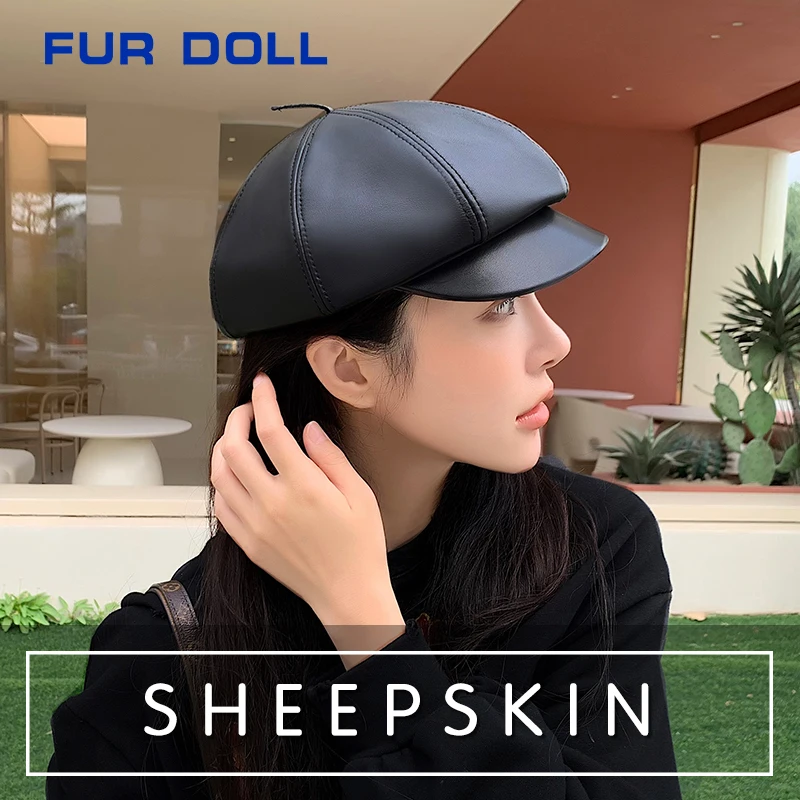 

Sheepskin High quality Octagonal hat
