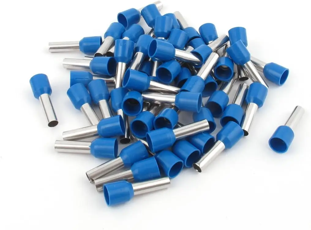 

50 x Cord End Terminal Tubular Pre Insulated Ferrule Blue E6012 10AWG