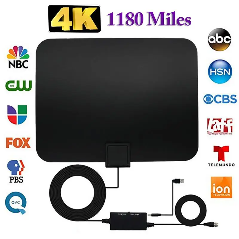 1180 Miles TV Antenna Indoor TV Digital HD Antenna 4K HD Life Local Channels All Type Television Switch Amplifier Signal Booster