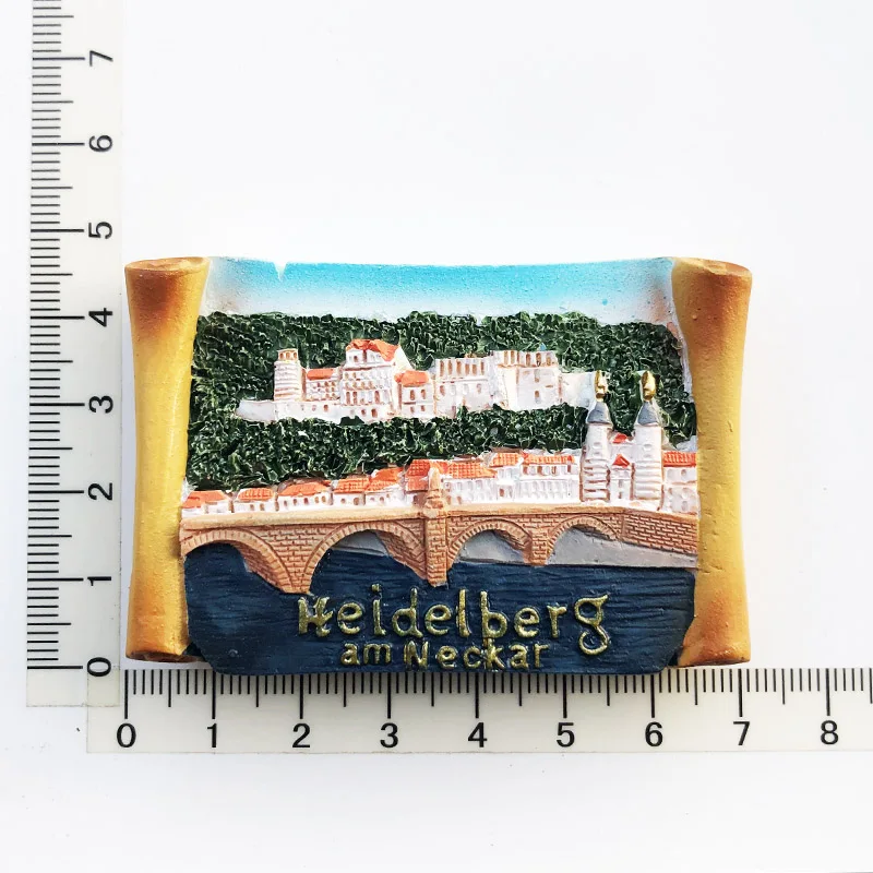 

Fridge Magnet Crafts Message Stickers Resin Tourism Souvenir Decorations at the Neckar Hotel in Medburg, Germany
