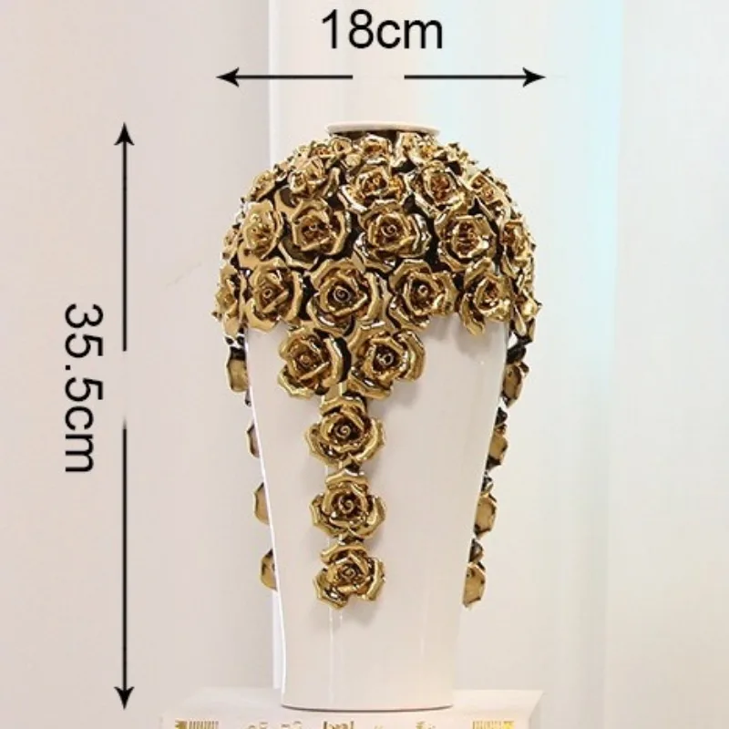 Modern Luxury Ceramic Durable Handcrafted Vase Decorative Accessory,