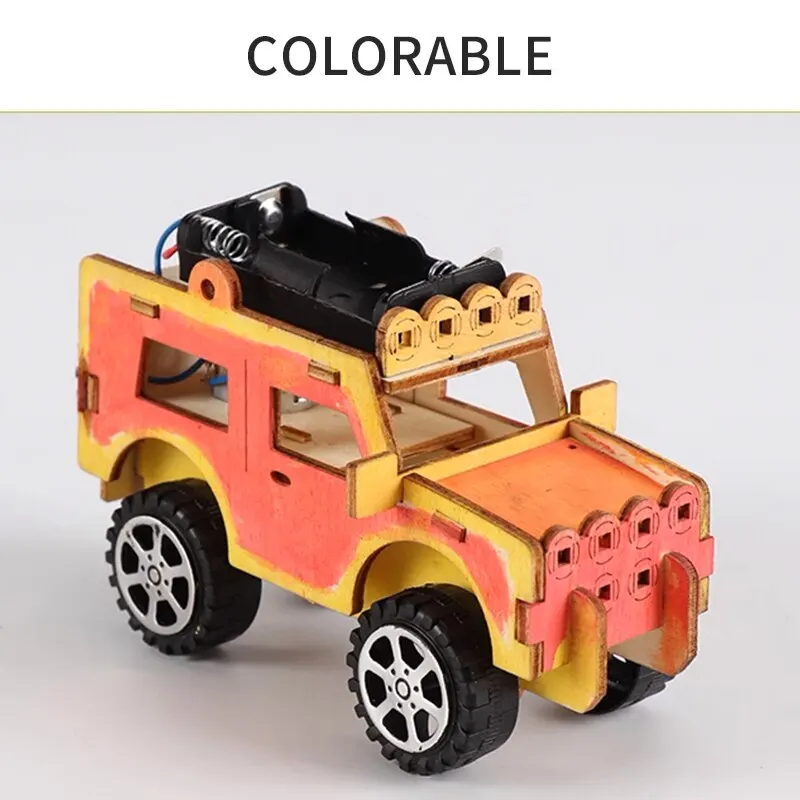 Electric Toy Model Innovative Technology Small Production Jeep for Student Scientific Experiment Handmade Diy