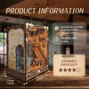 DIY Wooden Caramel Dream Cottage Book Nook Shelf Insert Miniature Model Kits With Light Bookshelf Bookend Friends Birthday Gifts 4