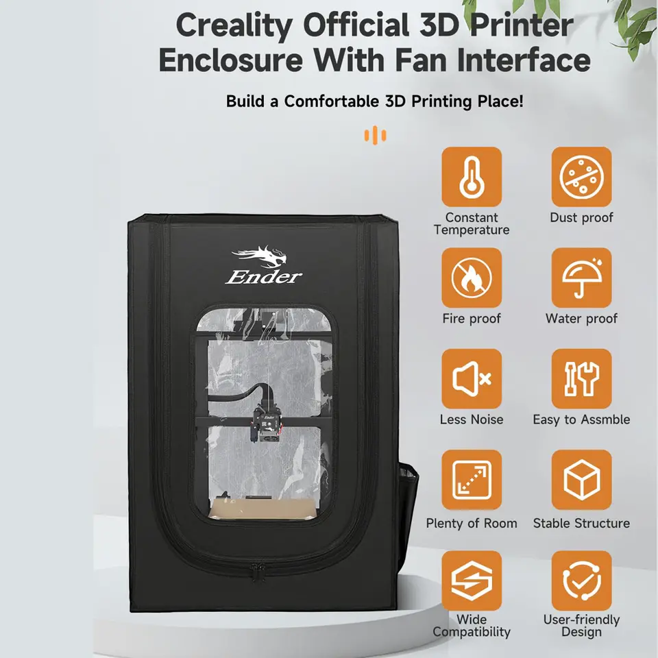 Creality 3D Printer Enclosure With Fan Interface Fireproof and Dustproof Constant Temperature Dust Cover for Ender 3/Ender 3 S1 image 4
