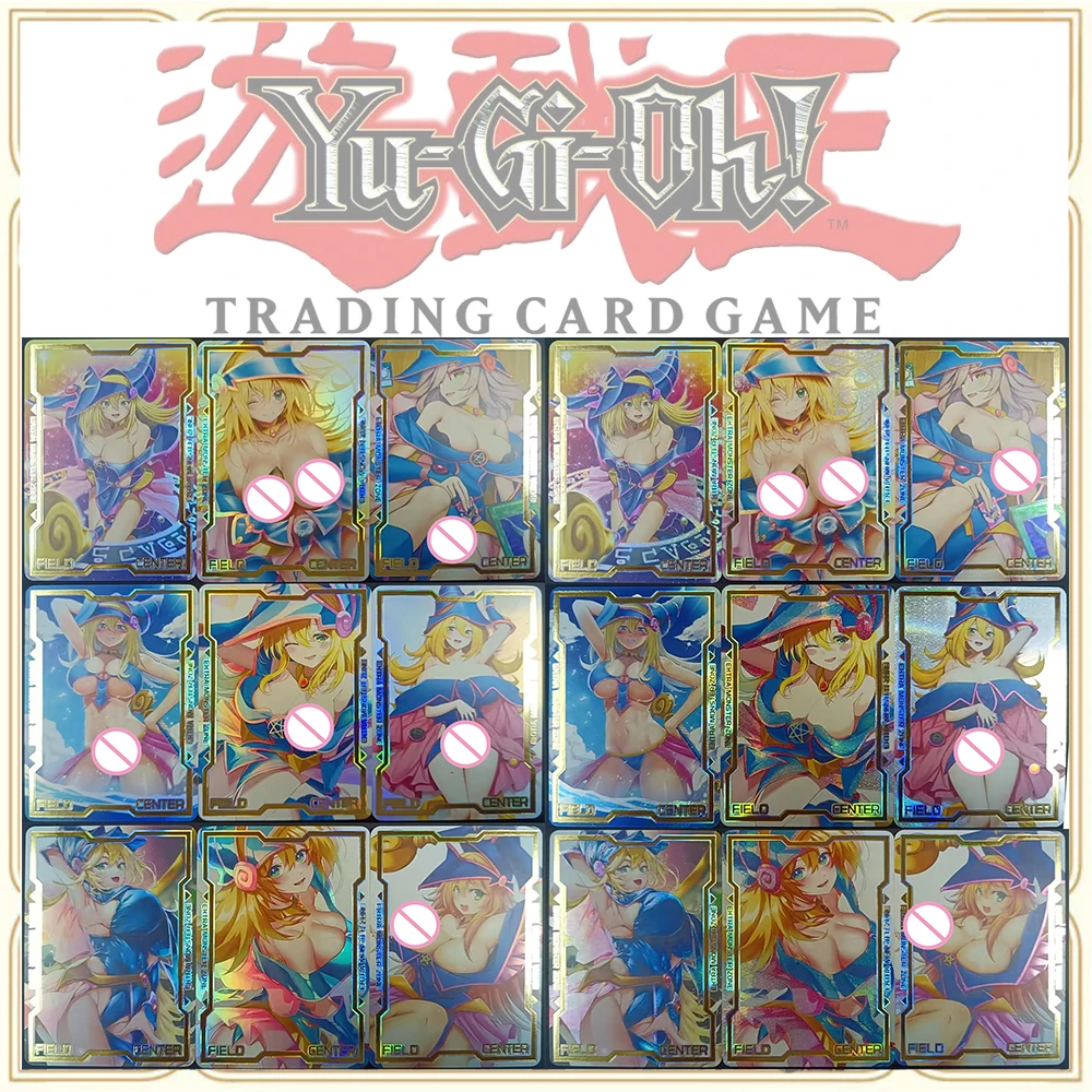 

Anime Boys Battle Game Toys Collectible Cards Christmas Birthday Gift Board Game Yu-Gi-Oh DIY ACG Black Magician Girl 9PC/Set