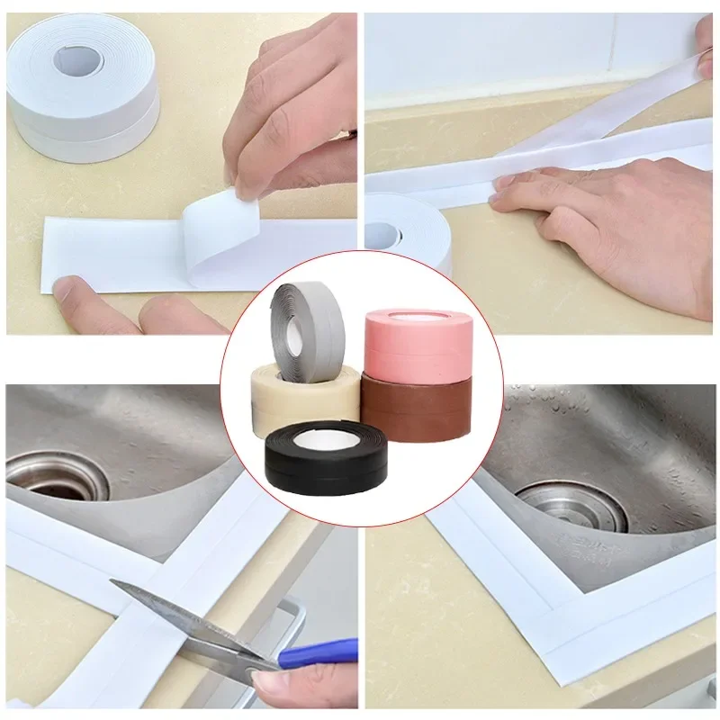 Kitchen Room Decor Bathroom Waterproof Mildew Resistant Home Decoration Tape Strip Toilet Corner Line Sticker Stickers Posters