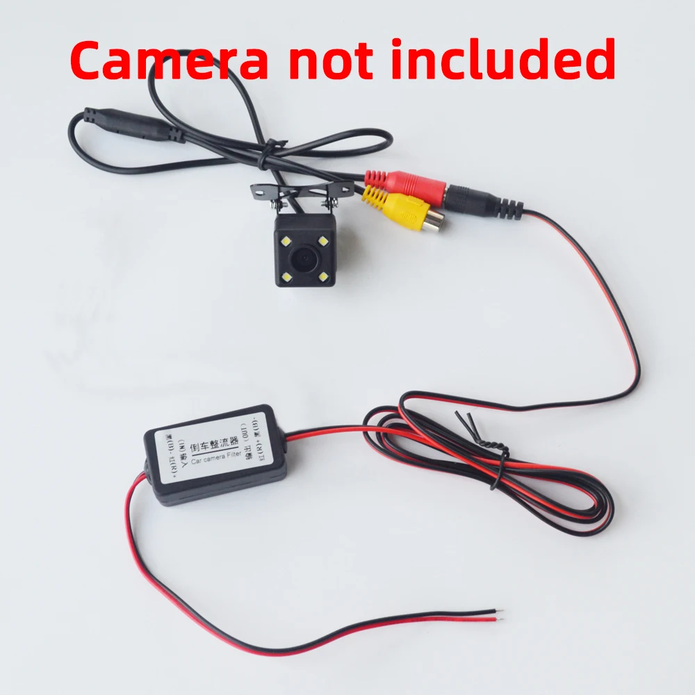 Car Rear View Camera Power Relay Rectifier DC 12V Power Capacitor Auto Camera Filter Relay Capacitor Filter Connector
