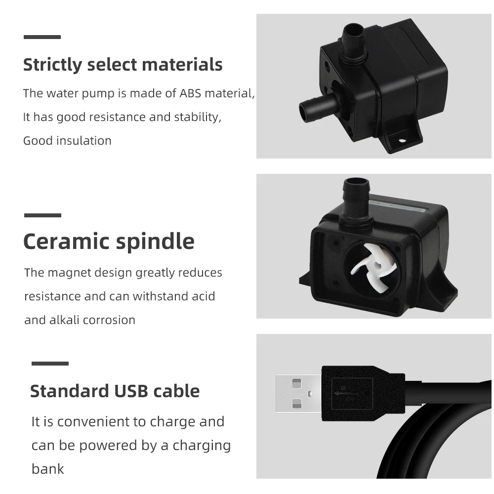 Mini Submersible Water Pump for Aquariums, Fountains, Ponds
